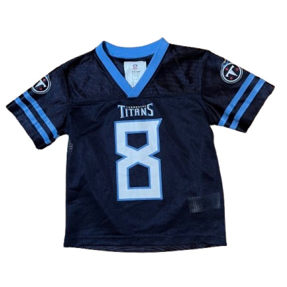 Kids Titans Marcus Mariota #8 Navy Blue Jersey Shirt Size 3T - Picture 1 of 8
